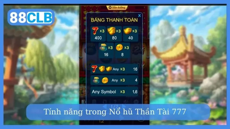 Nằm lòng các tính năng của game nổ hũ Thần Tài 777